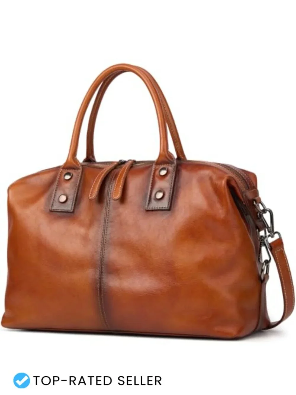 Genuine Leather Satchel Tote Handbag Crossbody Vintage Doctor